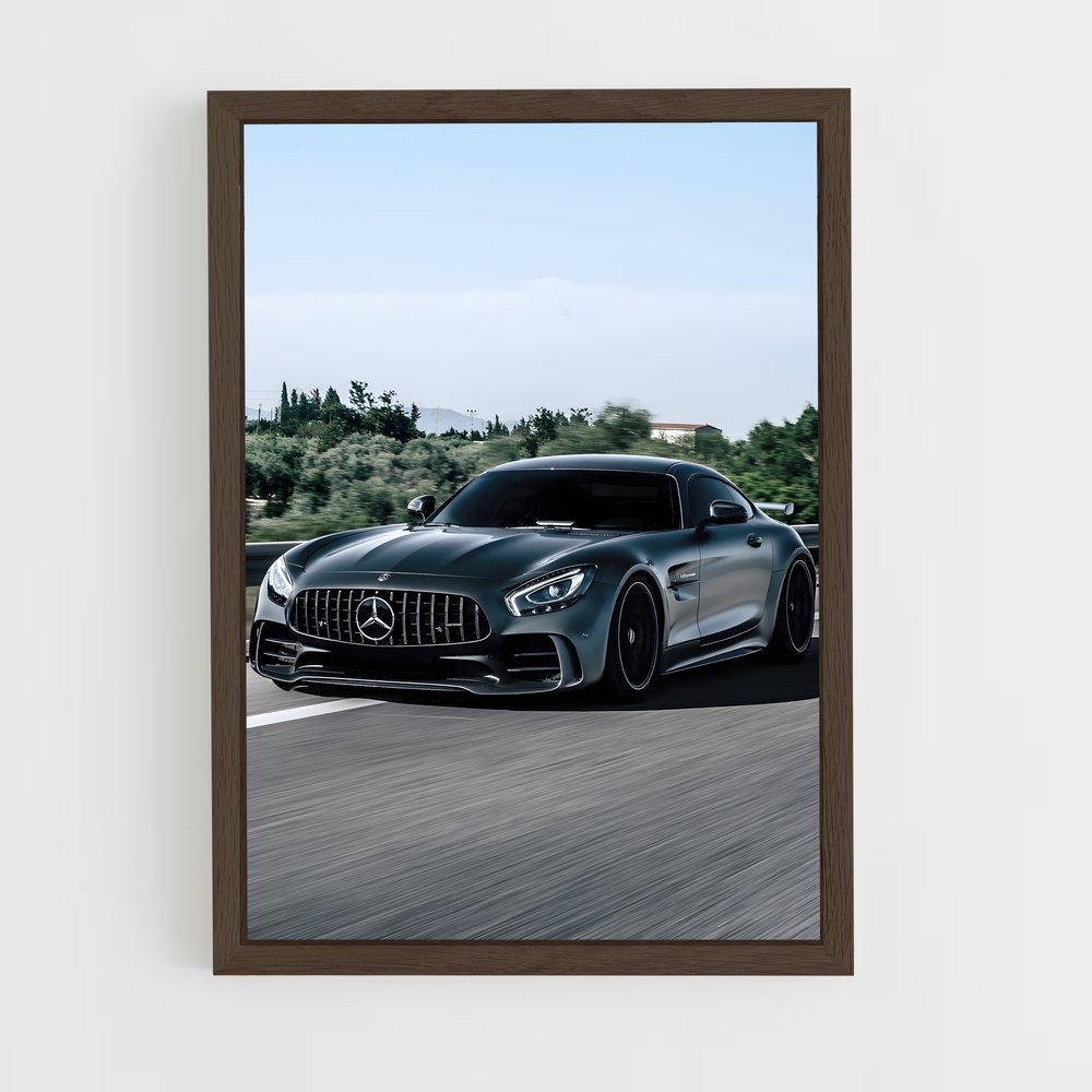 Poster élégant de l'Amg gt r – affiche Mercedes (vue 5)